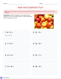 Fun With Addition and Subtraction Practice