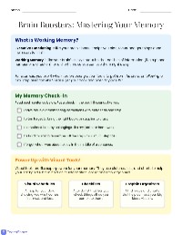 Mastering Your Memory