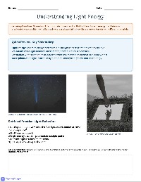 Light Energy Homework