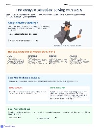 Analysis Detective Academy