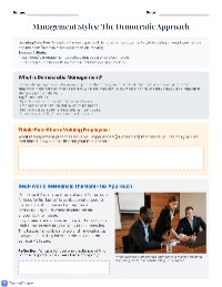 Democratic Management Warmer