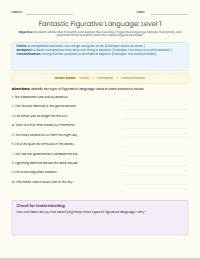 Mastering Figurative Language: Similes, Metaphors, Personification