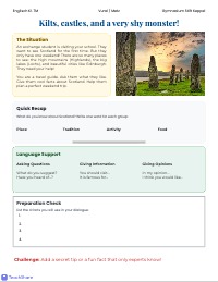 Scotland Expert Talk Partner Activity