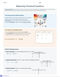 Mastering the Balance: Chemical Equations Practice