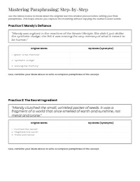 Mastering Summary and Paraphrase: Cooking Time