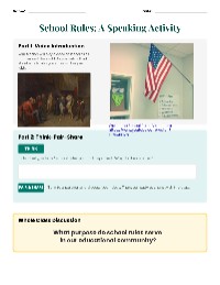 Evaluating School Rules Activity