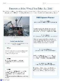 Exploring Dangerous Jobs
