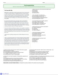 Literary Analysis: Reading Comprehension Practice Sets