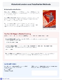 Totalitarian States and Characteristics
