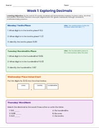 36-Week 5th Grade Math Spiral Review