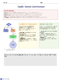Anglo-Saxon Governance