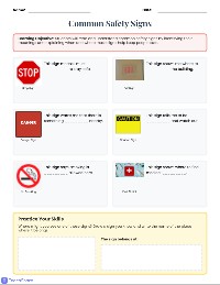 Safety Signs Reading Practice