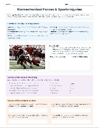 Sports Injuries and Biomechanics