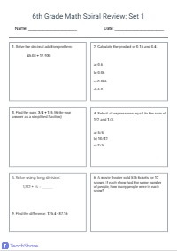 Skills Sheet