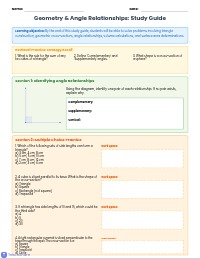 Geometry Unit 7.7 Mastery Study Guide