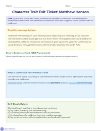 Claim Check Exit Ticket