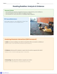 Mentor Text Analysis: Reading Buddies