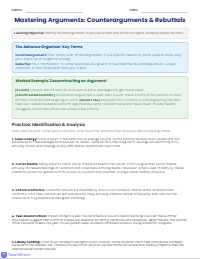 Mastering Counterarguments and Effective Rebuttals