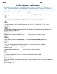 1. Comprehensive English Language and Grammar Review