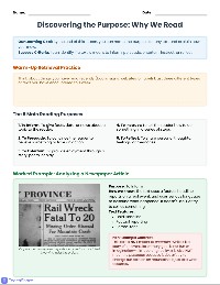 Reading with Purpose