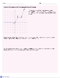 Interpreting Slope and Rates of Change