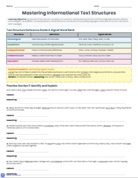 Mastering Organizational Text Patterns