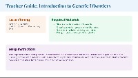 Introduction to Genetic Disorders