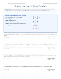 Division of Fractions Progress Monitoring Assessment