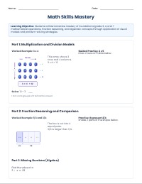 Comprehensive Math Skills Assessment Final Exam