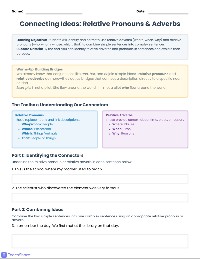 Relative Adverbs and Pronouns