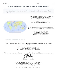 Political Geography Assessment Worksheet