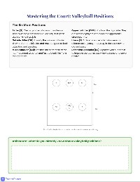 Volleyball Position Analysis Chart