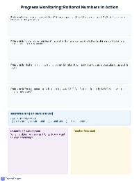 Rational Numbers Progress Monitor