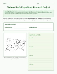National Park Research Activity Packet