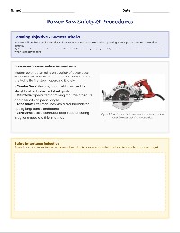 Power Saw Safety Assessment
