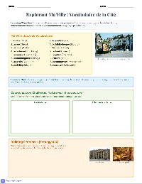 Ma Ville: My City Vocabulary