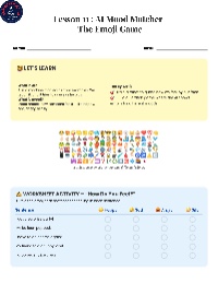 AI Mood Matcher: Emoji Game