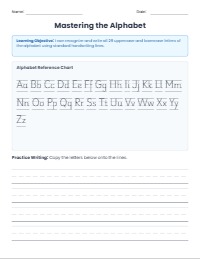 Mastering Manuscript Alphabet Formation