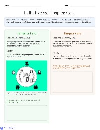 Understanding Palliative and Hospice Care