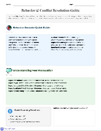 Understanding Student Conflict Resources