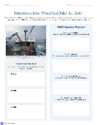 Exploring Dangerous Jobs