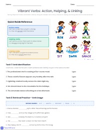 Mastering Action, Helping, and Linking Verbs