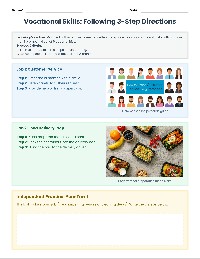 Following 3-Step Directions Practice