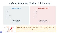 Understanding Factors and Multiples