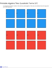 Printable Manipulatives for Algebraic Expressions