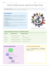 Sociology Chapter 6 Study Guide Review