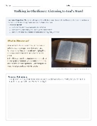 Following God's Word