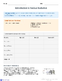 Understanding Nuclear Radiation and Its Applications