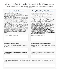 Understanding Cause and Effect Structures