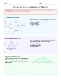 4th Grade Geometry Review Assessment